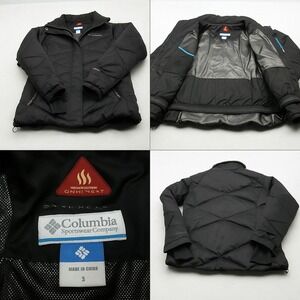 Columbia Jacket Women Small Black Lay D Down Thermal Omni‎ Heat Full Zip
